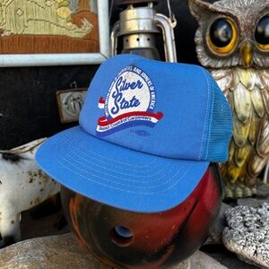 Rare Nonexistent Vintage Silver State Carpentry Trucker Hat